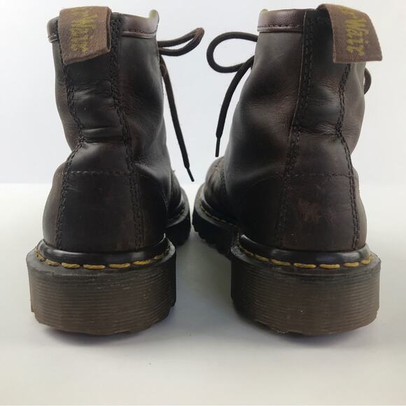 Vintage 90s Doc Dr Martens 1460 Style Leather Made in England Round Logo Boots - Picture 4 of 15